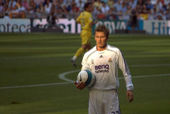 David Beckham jogando por Real Madrid - By David Cornejo, CC 2.0 Wikipedia