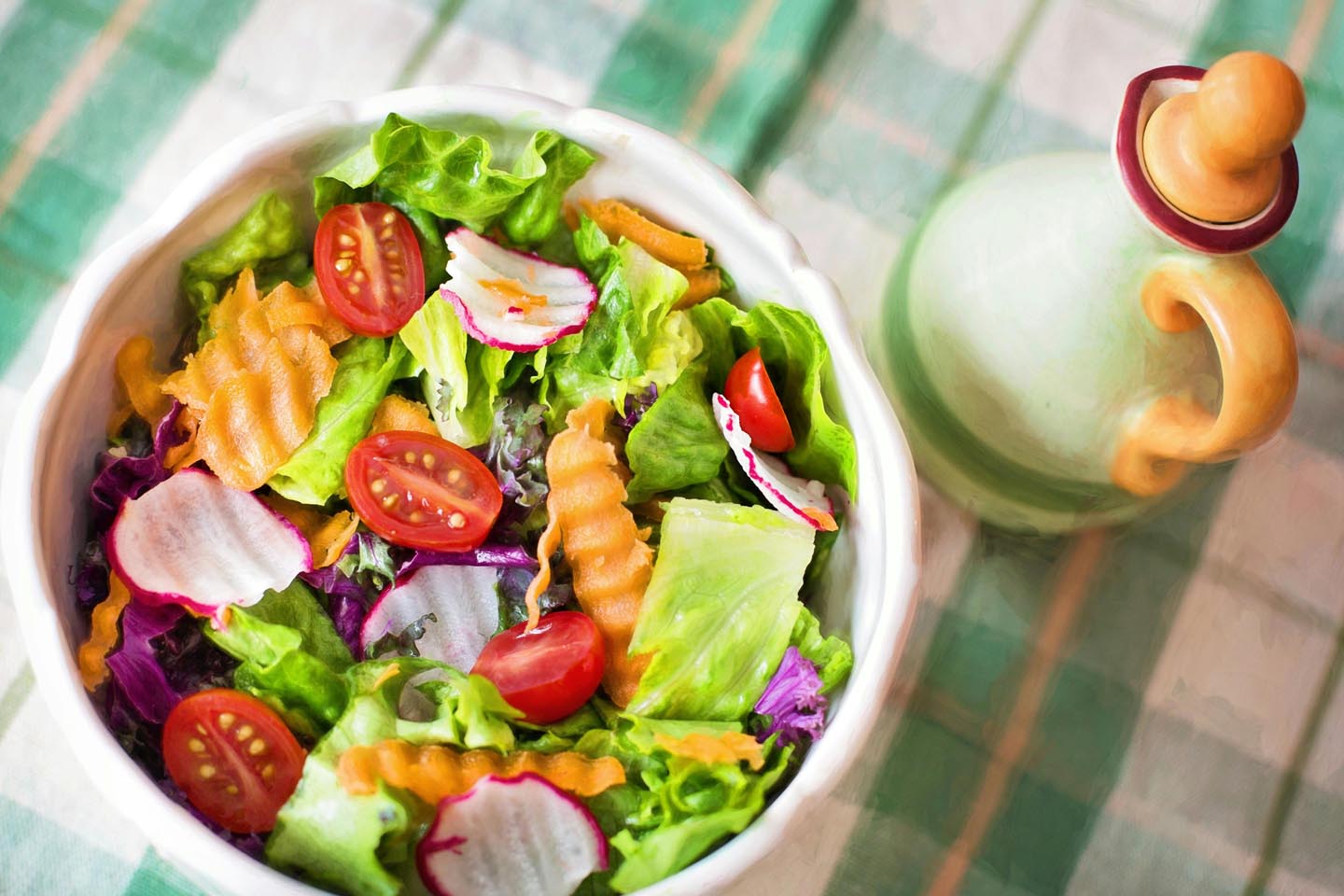 Uma tigela de salada